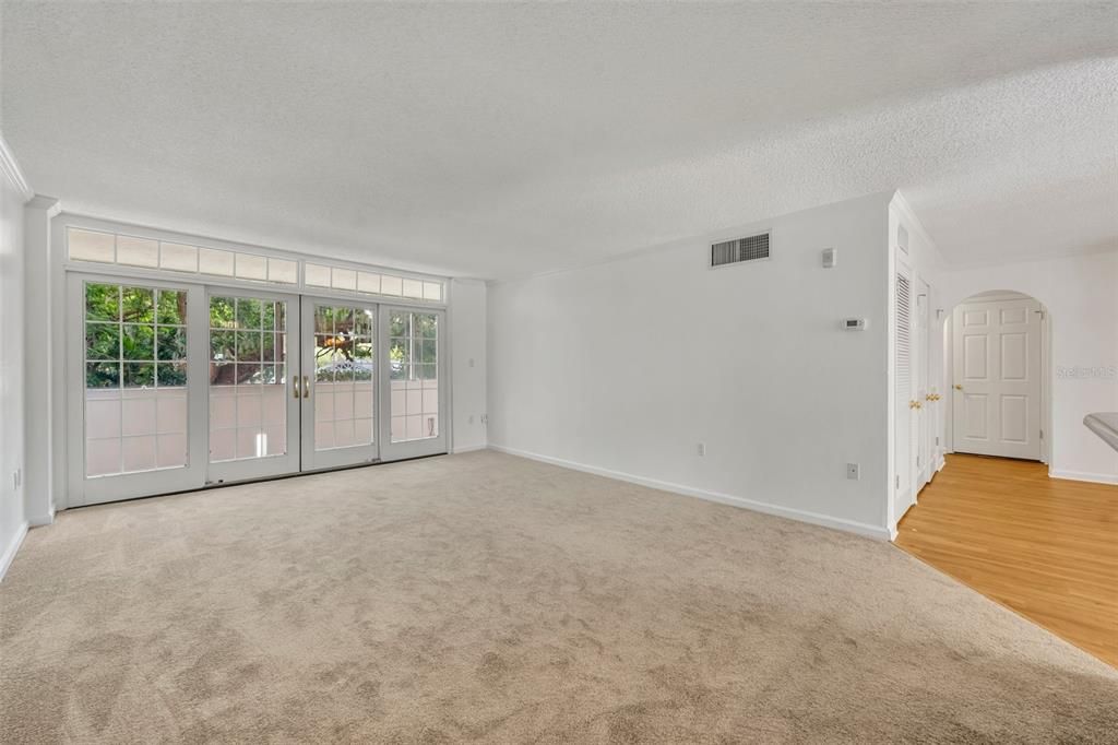 Living room overlooking Balcony and looking towards the bedrooms