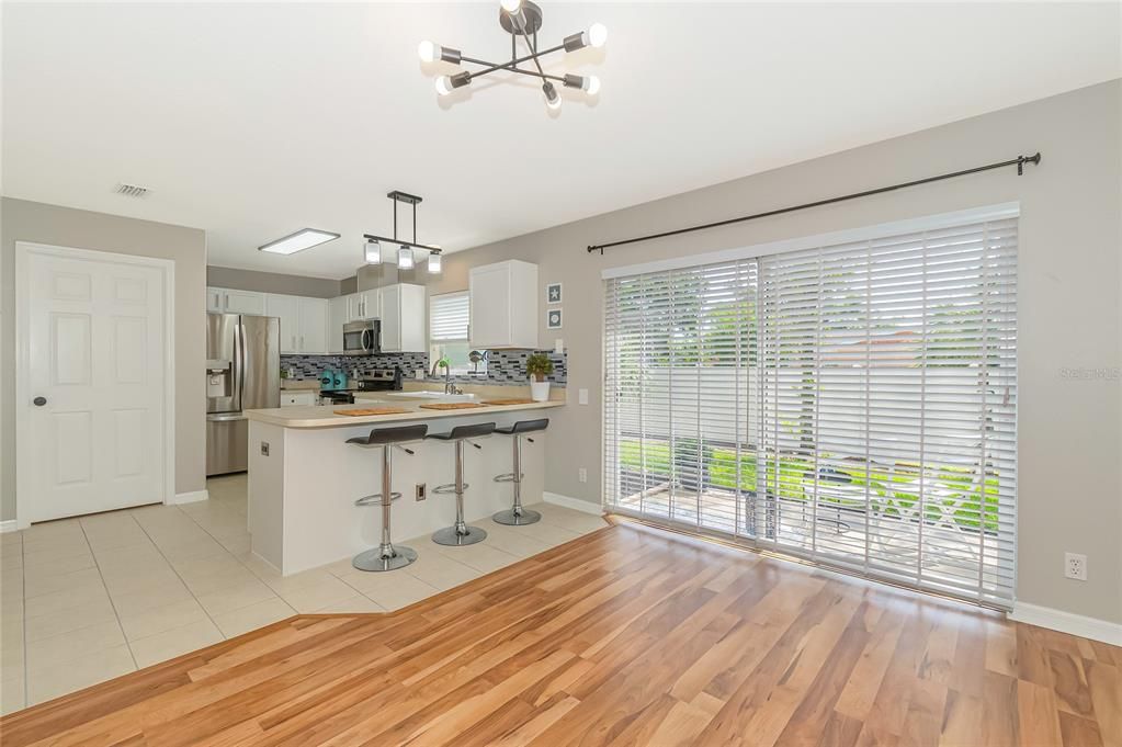 Dining room to kitchen