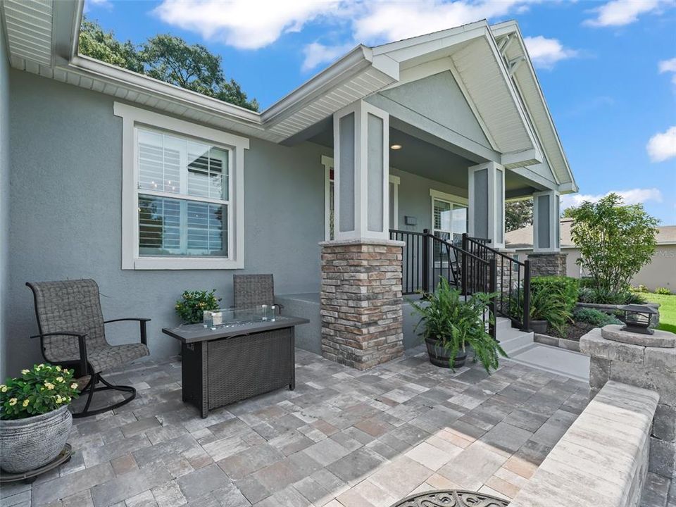 FRONT PORCH AND PATIO