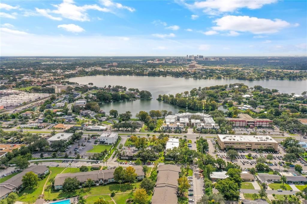 Aerial View of Winter Park from Waterfall Cove