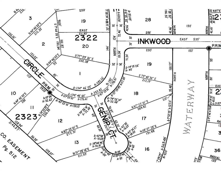 Plat book close-up of lot 18, Genip Ct.