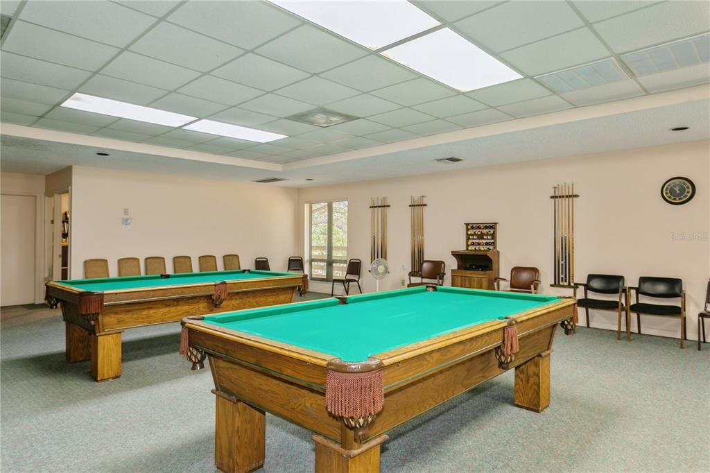 club house billiard/pool room