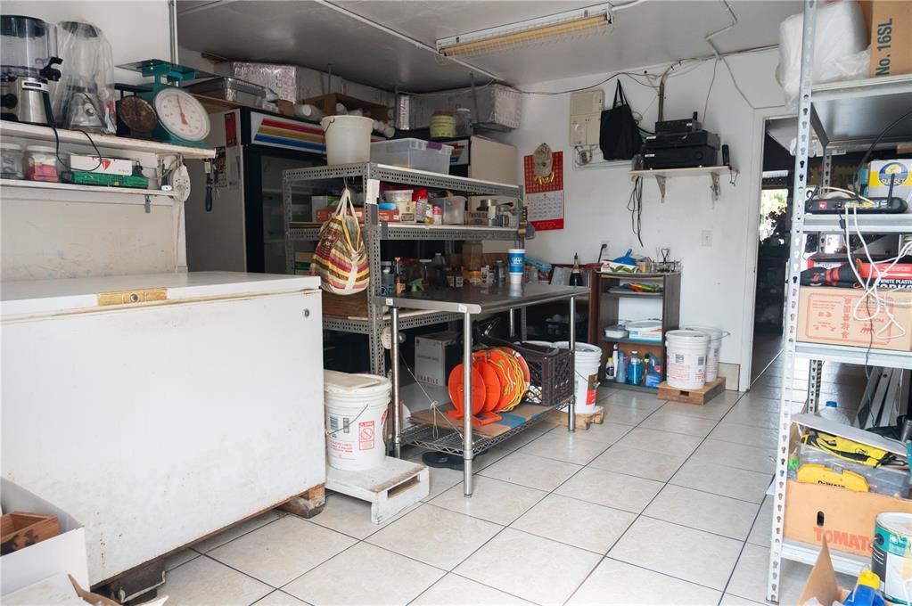 Freezer, Kitchen Equipment and Shelving