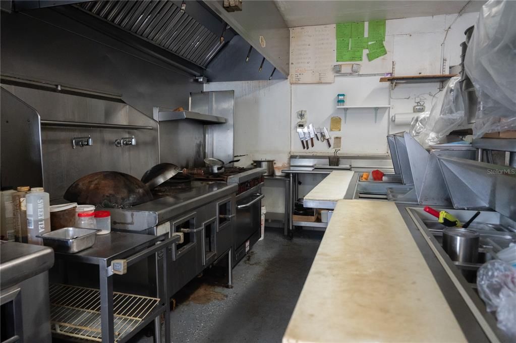 Overview of Fully Equipped Commercial Kitchen