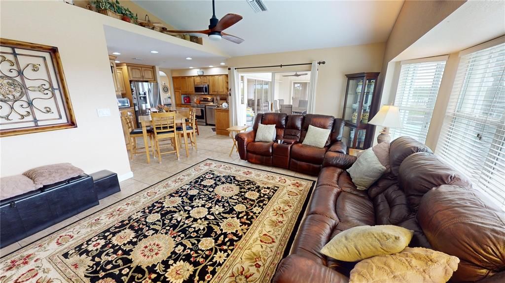 Family room off kitchen