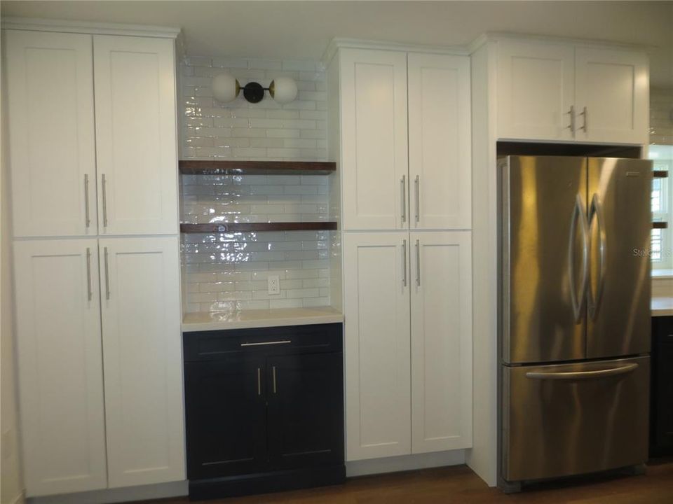 Cabintry extended into Dining Area