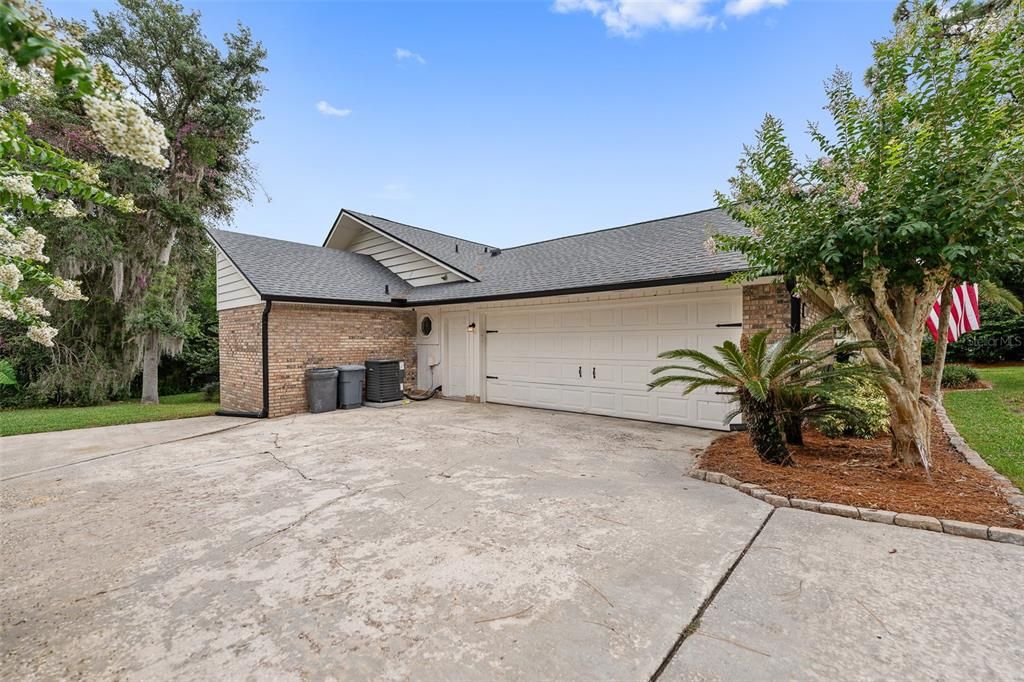 Oversized two car side entry garage