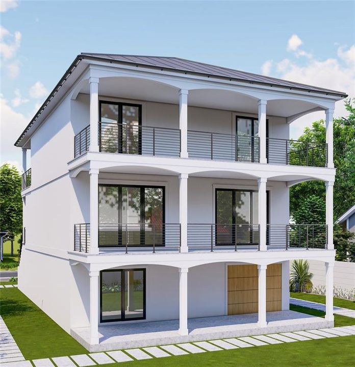 Rendering of back of potential home