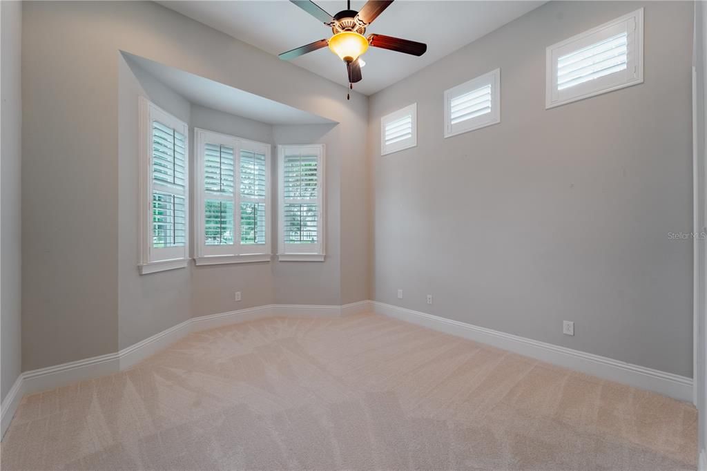 The front bedroom is a spacious area.