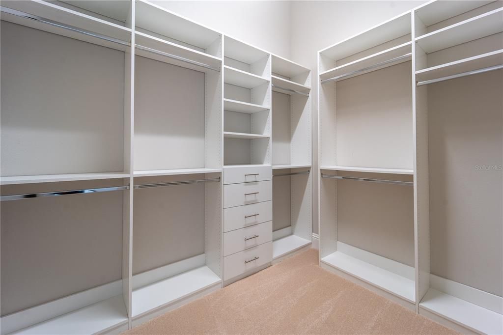 The large master walk in closet.