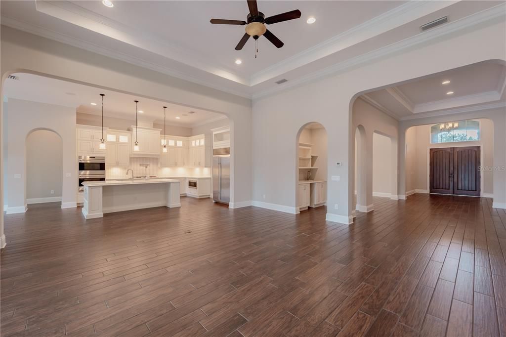 The open floor plan is great for having guests over.