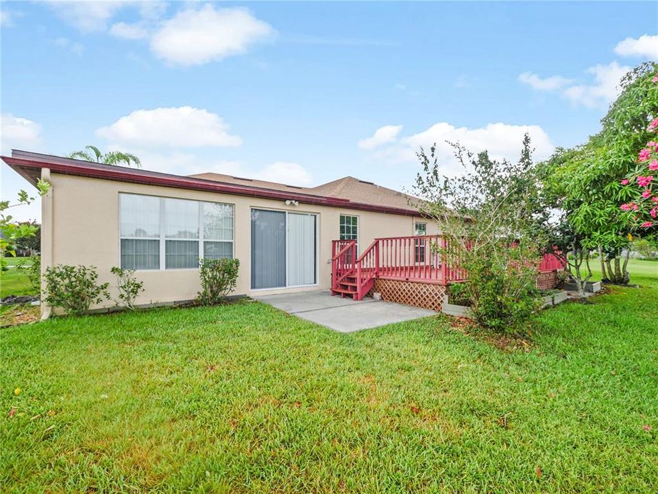 Rear patio and deck