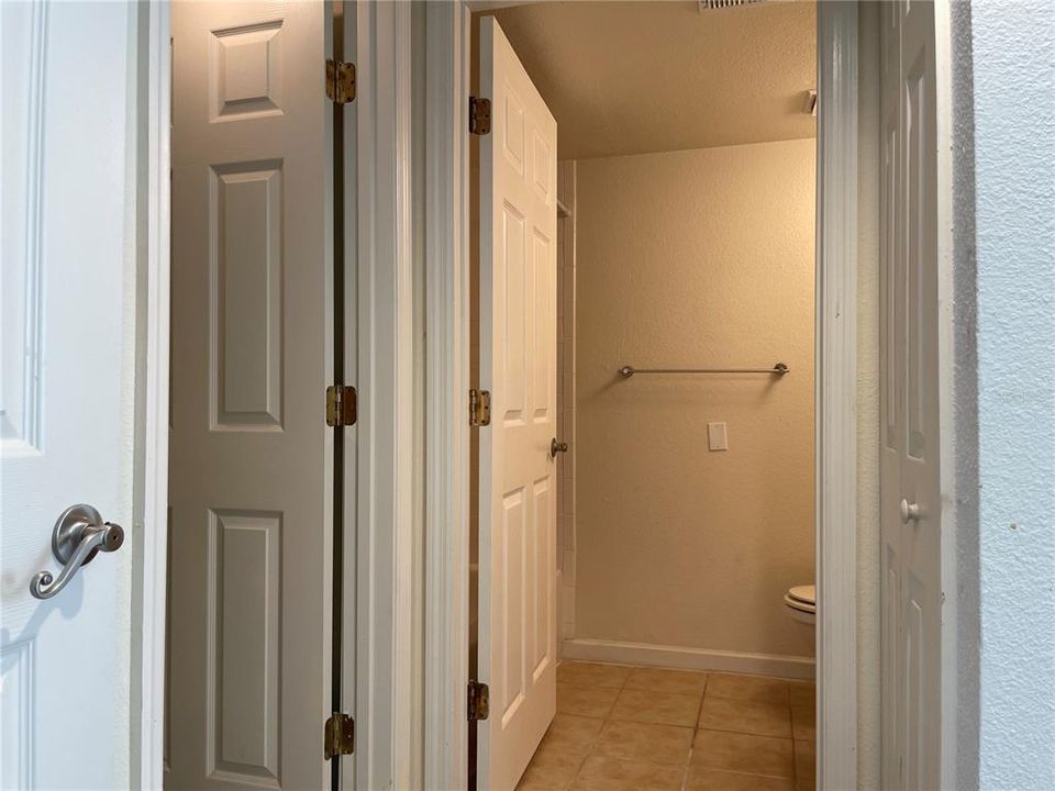 Walk in closet in primary bed