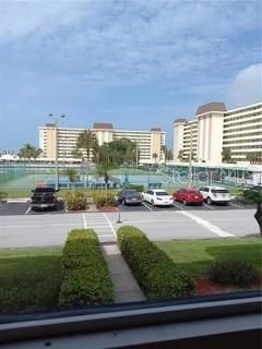 patio by pool & Bay