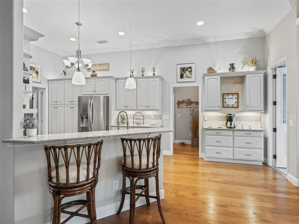 The Coffee bar is a fun and useful addition to the Kitchen