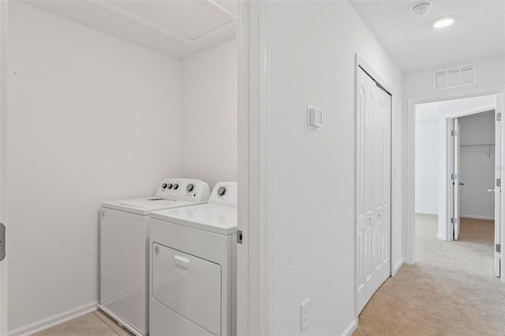 Second Floor - Laundry Room and Primary Bedroom