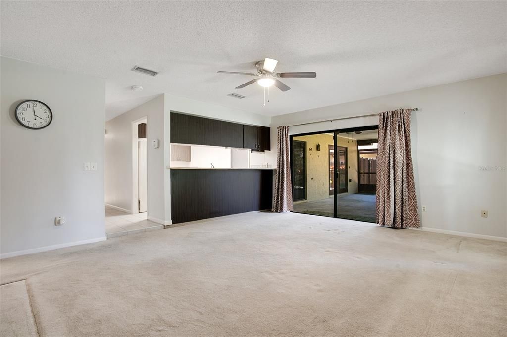 family room entrance to patio