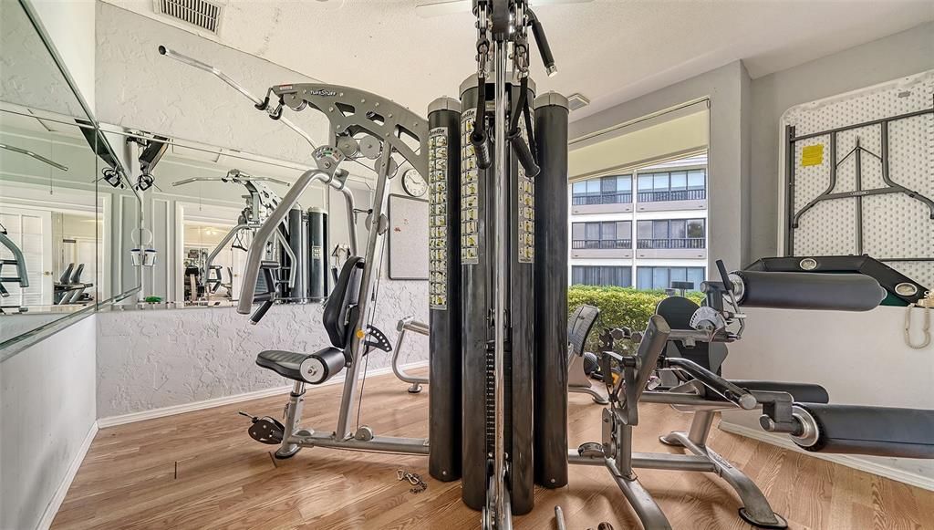 Weight fitness room in clubhouse.