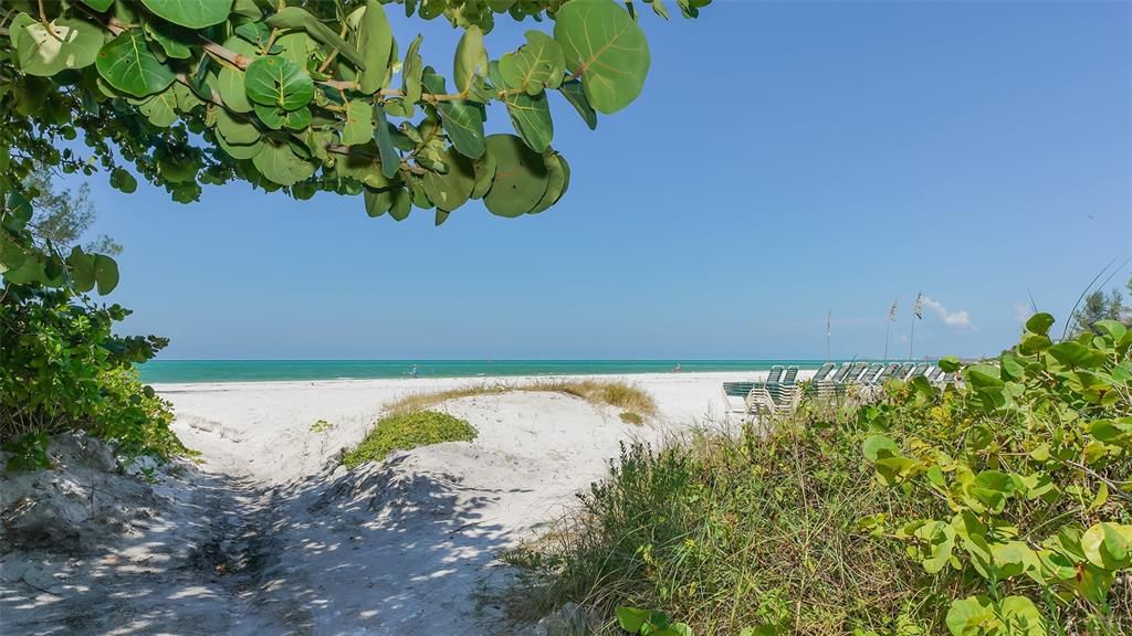 Whispering Sands' private beach on the Gulf.
