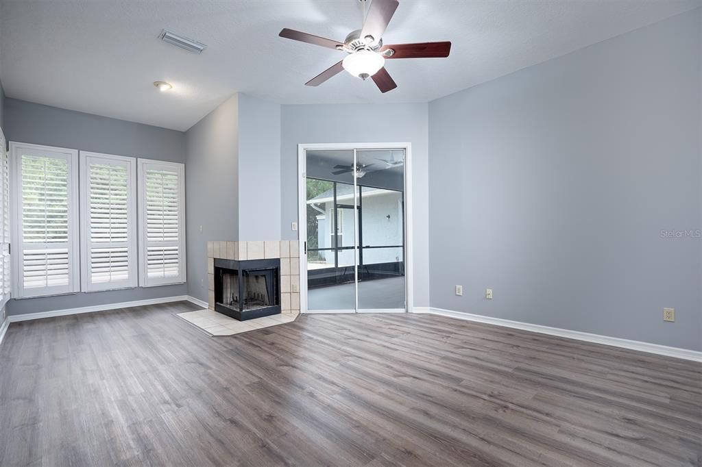 Primary Bedroom with Wood Burning Fireplace