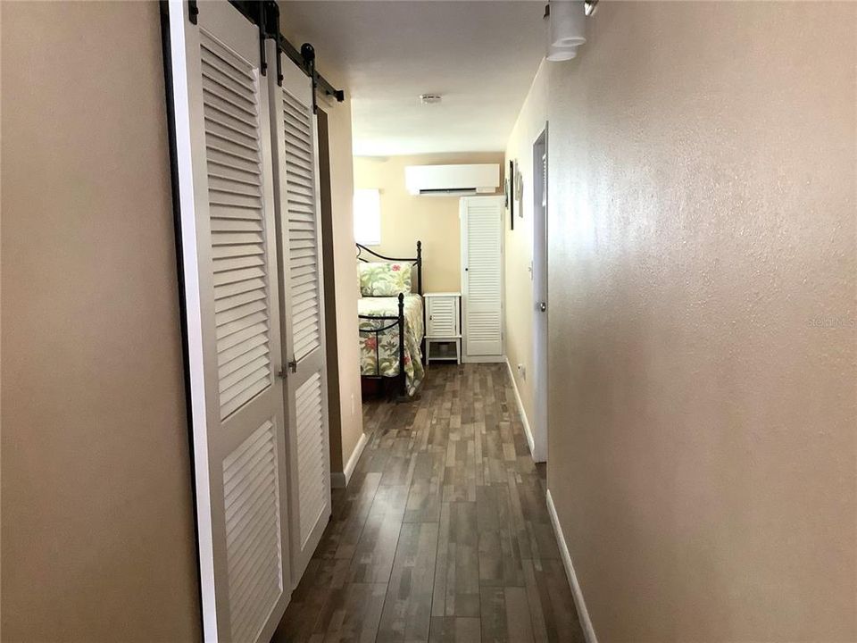 Extra wide hallway to Master Bedroom