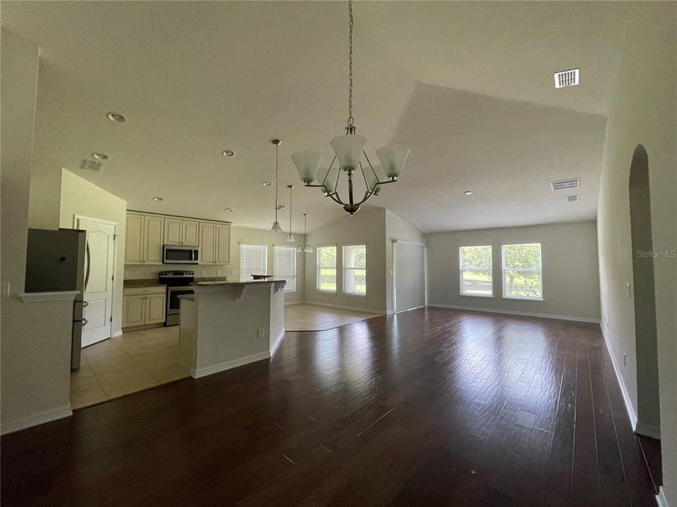 Kitchen Dinning & Living Room with no Furniture