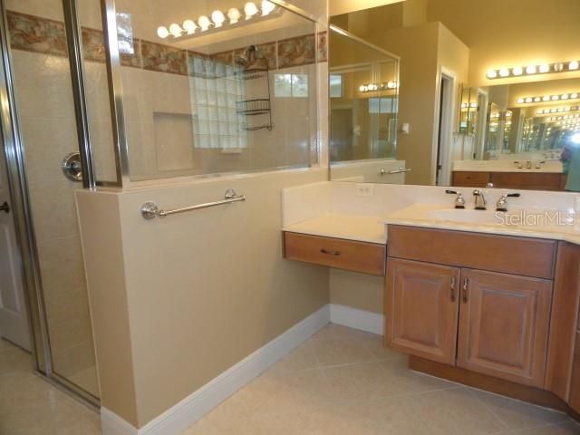 Master Bath with Walk in Shower and Dual Vanities