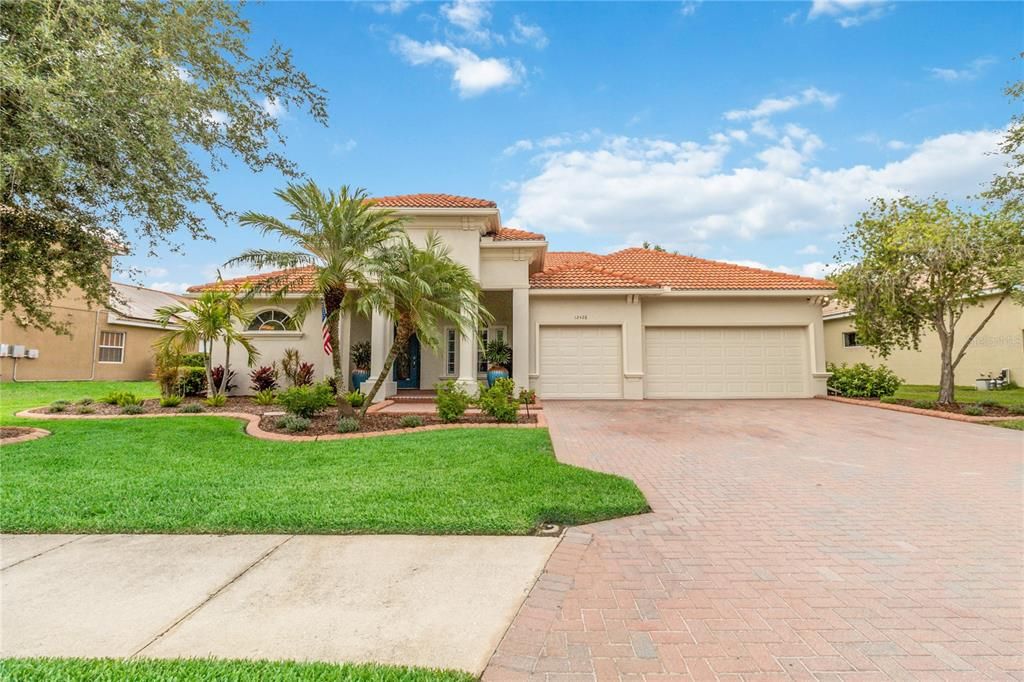 Incredible backyard space perfect for all your landscaping inspirations, kids, pets, get togethers surrounded by beautiful Florida Palms.