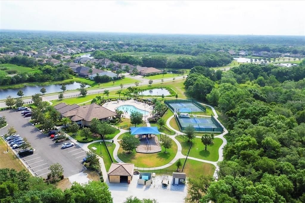 Enjoy both Community pools and facilities, Community West, heated year-round pool/spa, pickle ball courts, playground.