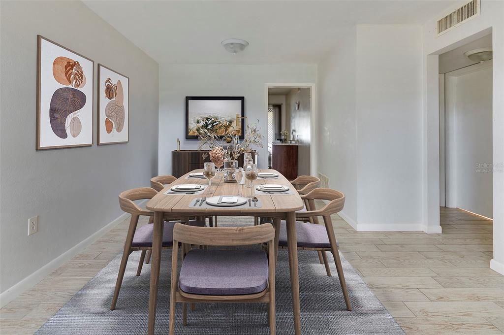 Virtually Staged Dining Room