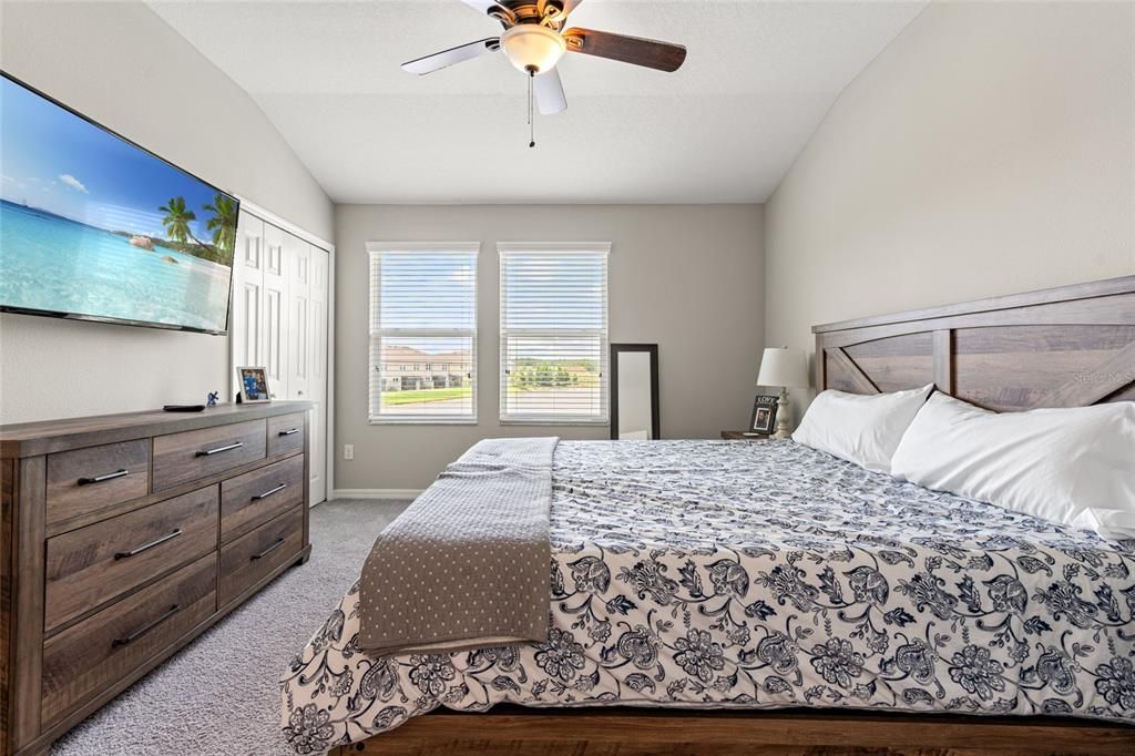 Master Bedroom overlooking the Pond