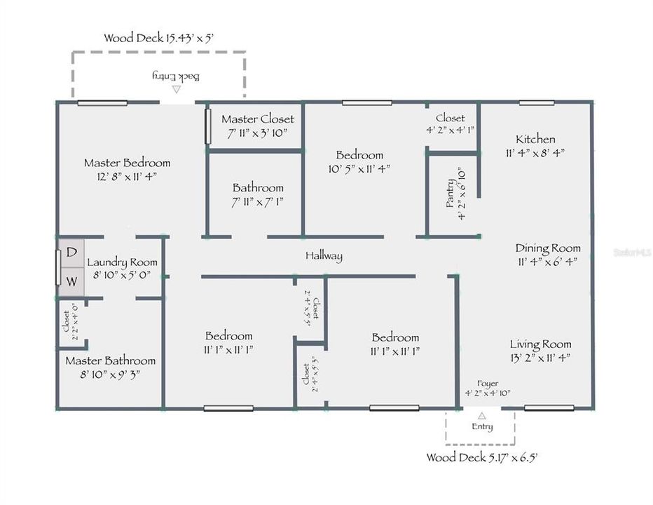 En Venta: $475,000 (4 camas, 2 baños, 1307 Pies cuadrados)