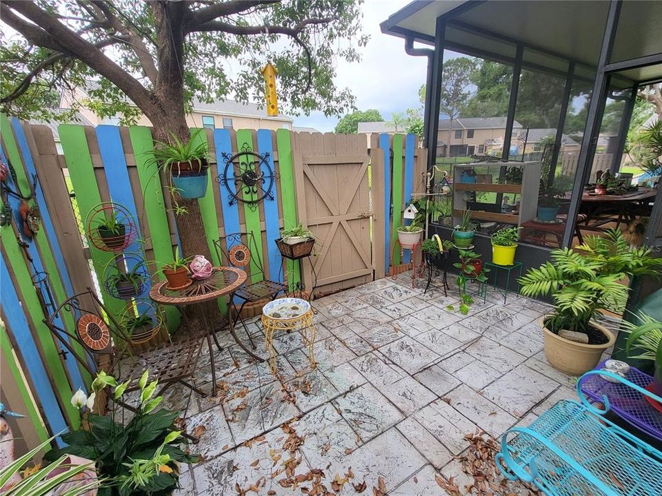 Private Patio in back of the Screened Patio