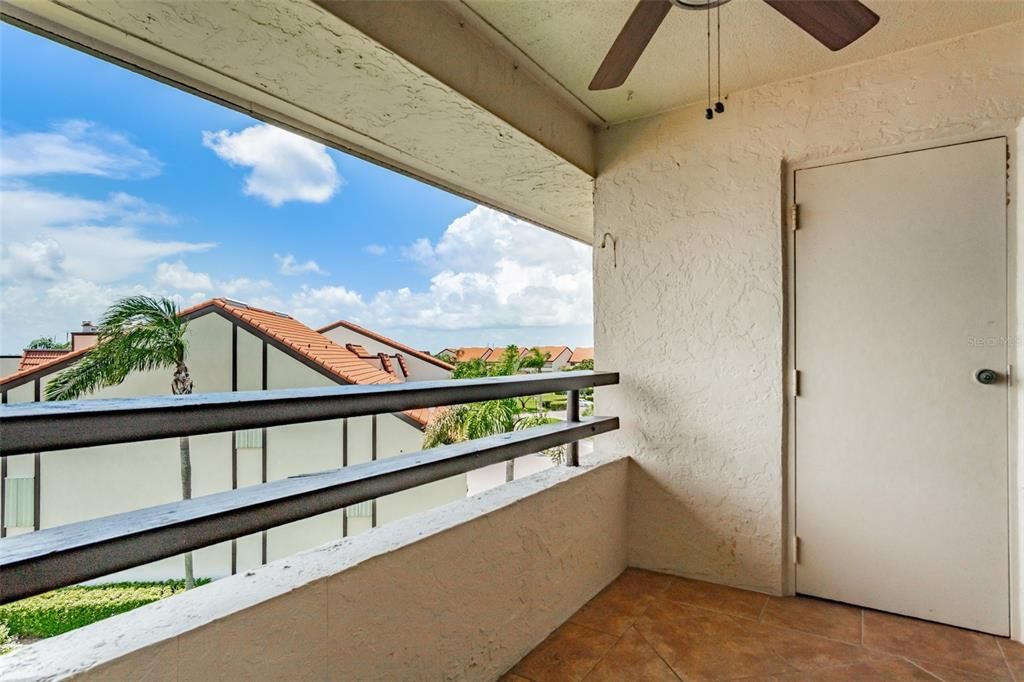 Storage closet on balcony