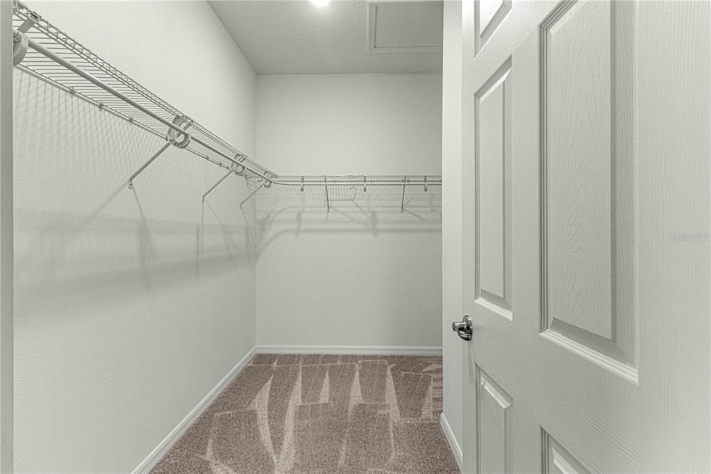 Walk-in closet owners bedroom