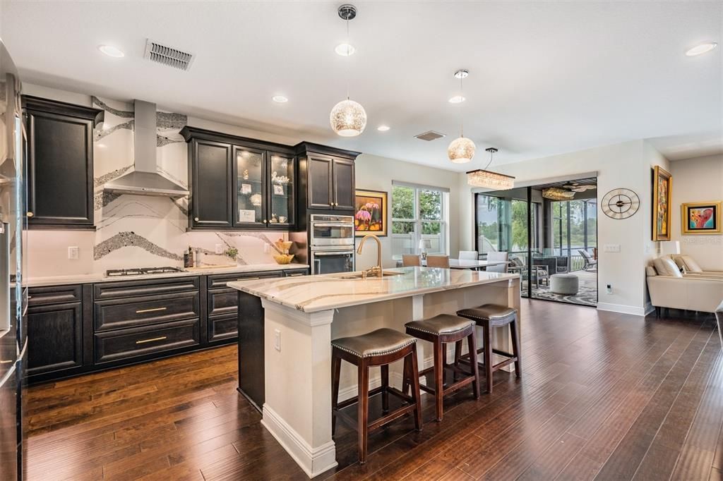 Gourmet kitchen with gas cooktop