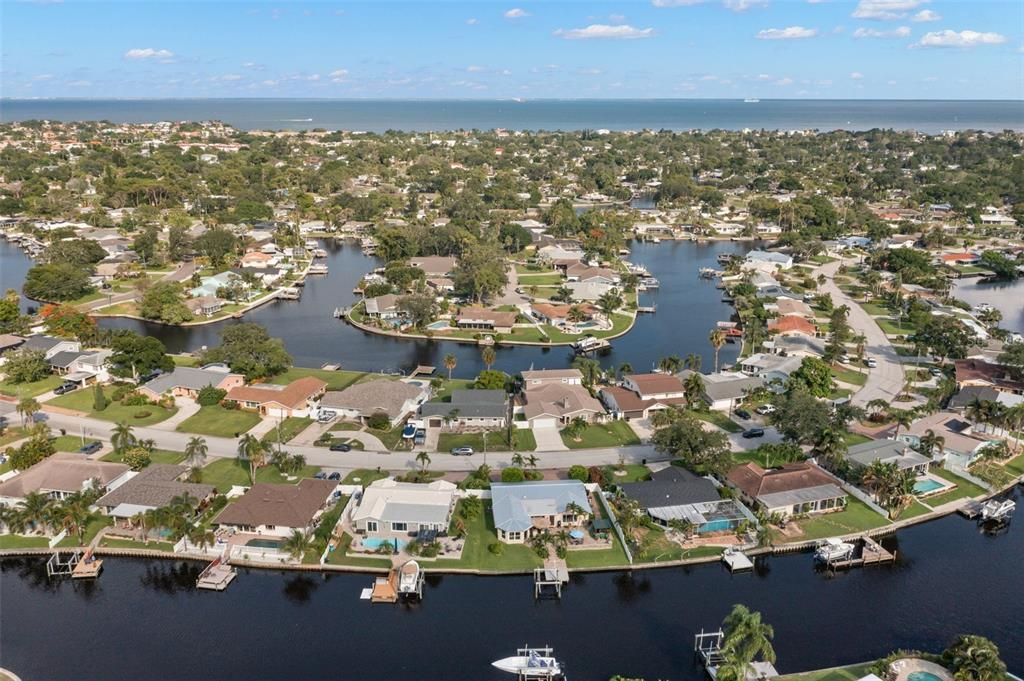 Aerial View East - Tampa Bay in the distance