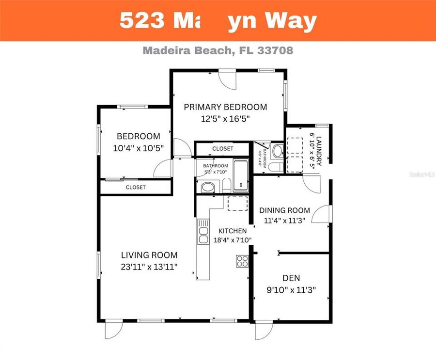 For Sale: $595,000 (2 beds, 1 baths, 1144 Square Feet)