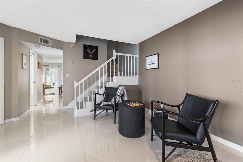 Stairs Leading to Bedrooms and Full Bath