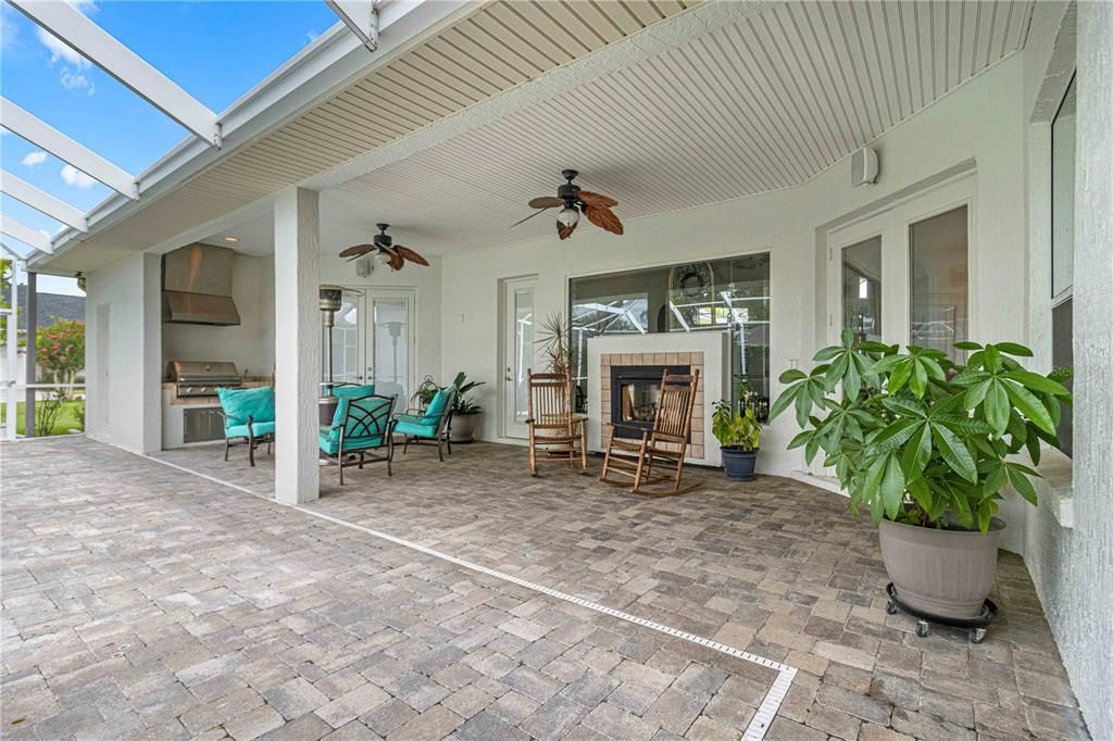 Outdoor Seating Area and Double-Sided Fireplace