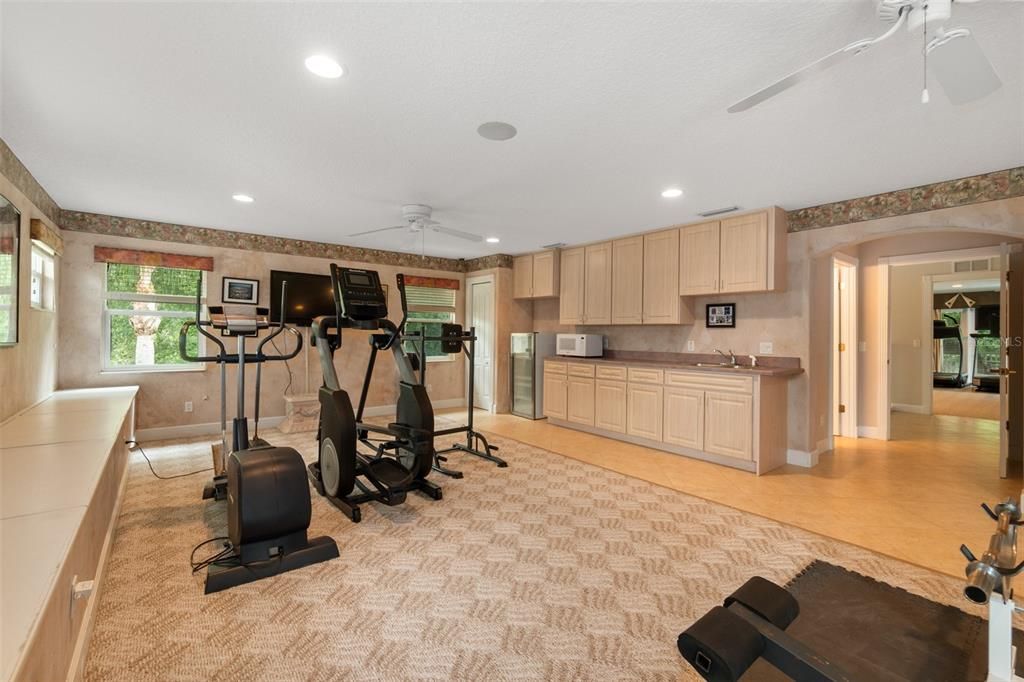 Gym, but also Jr Suite or In-law Suite w/Kitchenette
