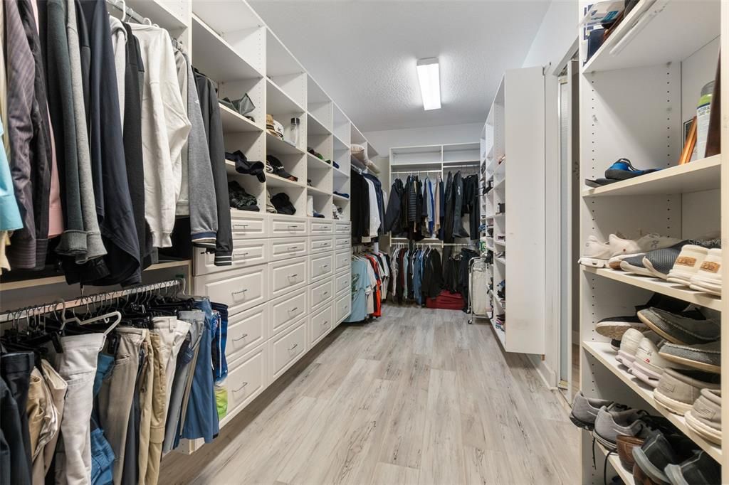 Master Walk-in Closet w/Custom Built-ins