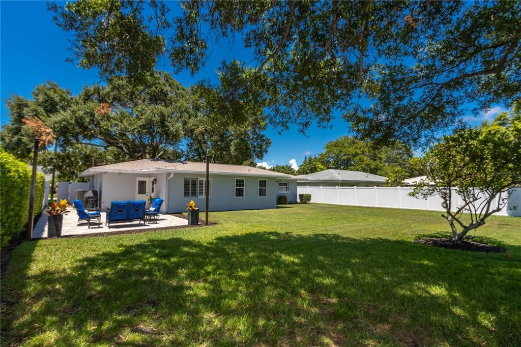 Gorgeous backyard with privacy fence