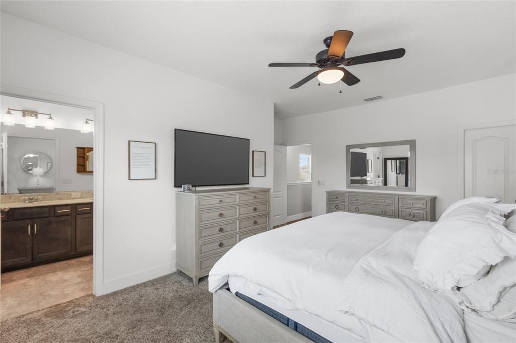 Another view of the master bedroom. All bedrooms have new carpet with 8lb carpet padding!