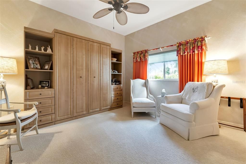 Guest bedroom with built-in Murphy bed