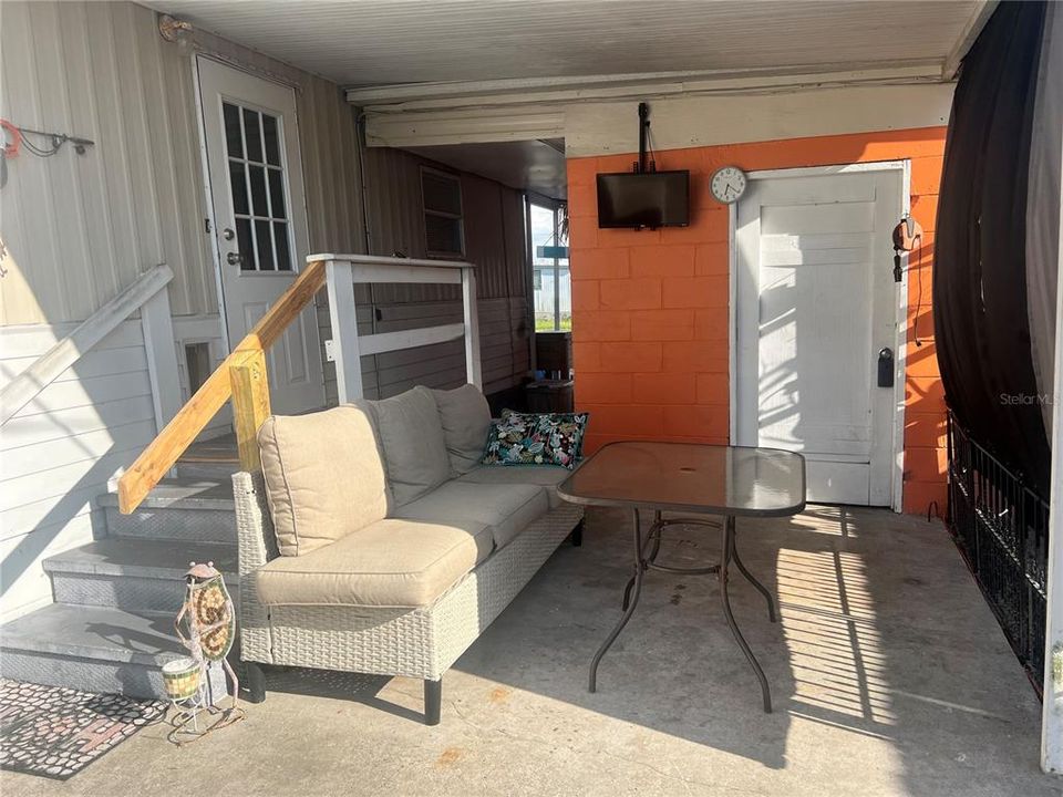 Side Entrance - Patio - Storage Building