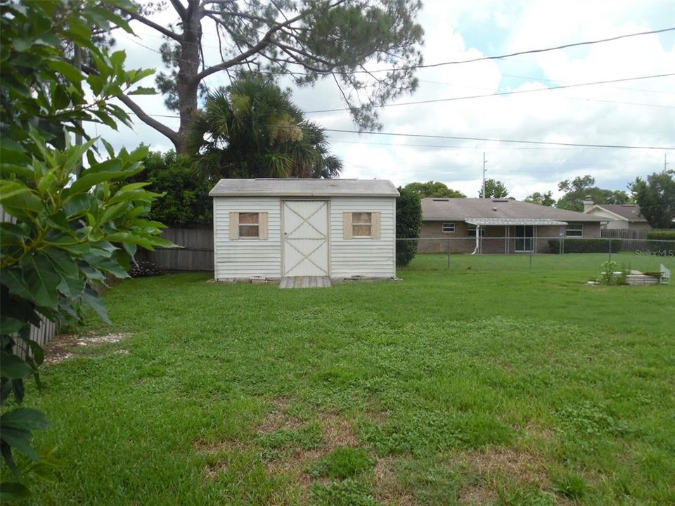 Shed in Rear Yard