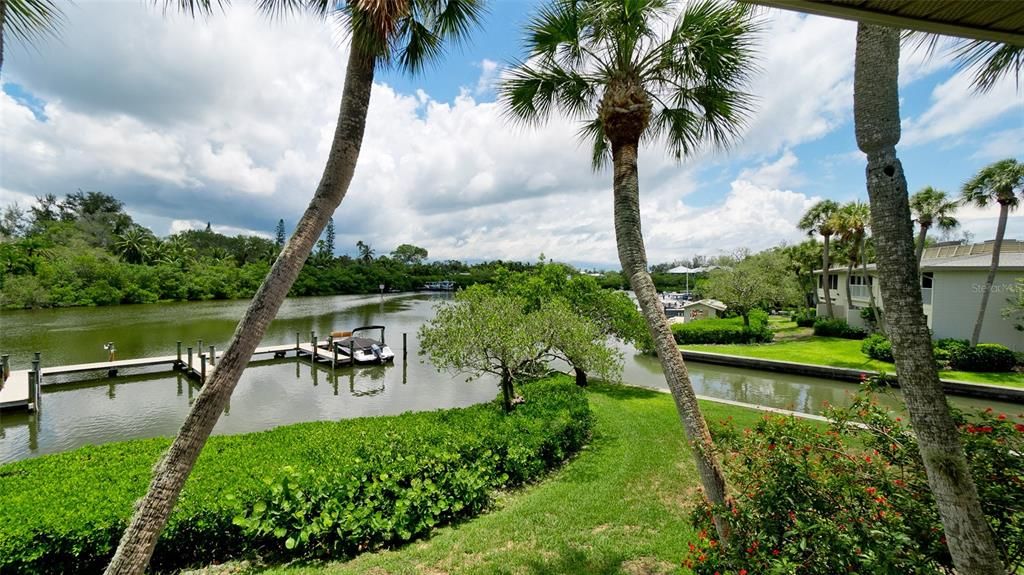 BEAUTIFUL VIEW OF BISHOP'S BAYOU FROM YOUR LIVING ROOM SLIDERS