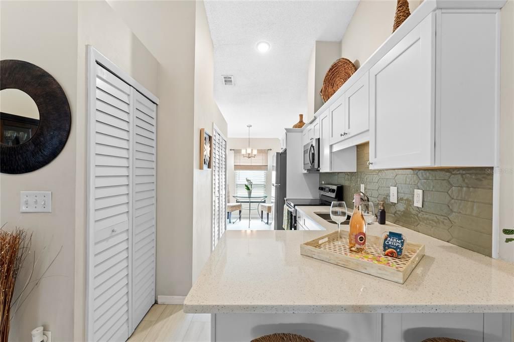 Kitchen with view to breakfast nook