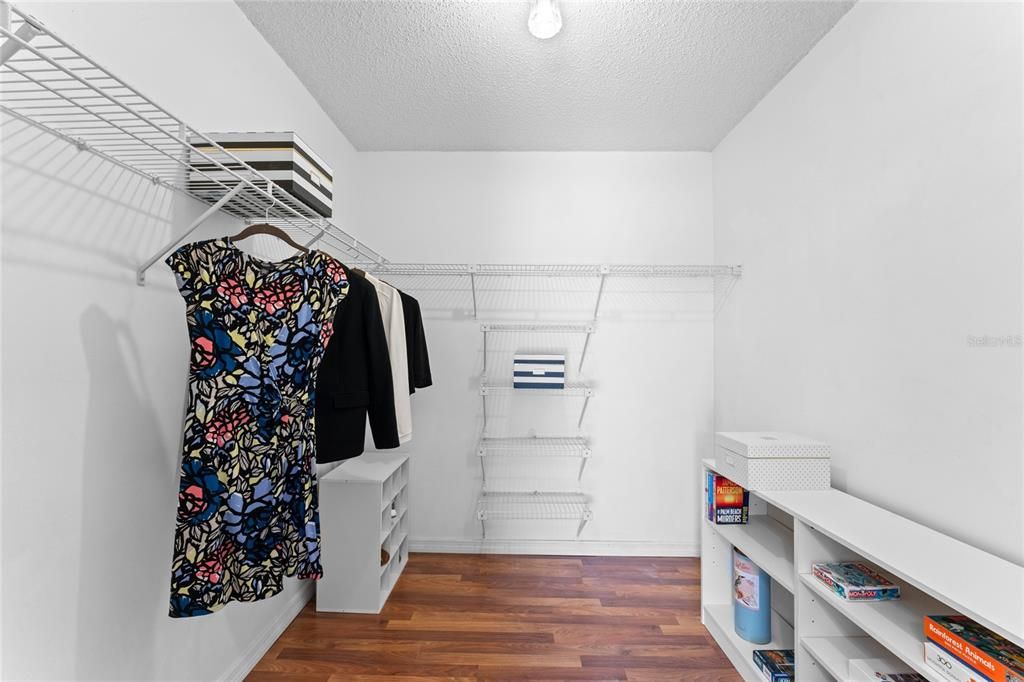 Guest bedroom walk in closet